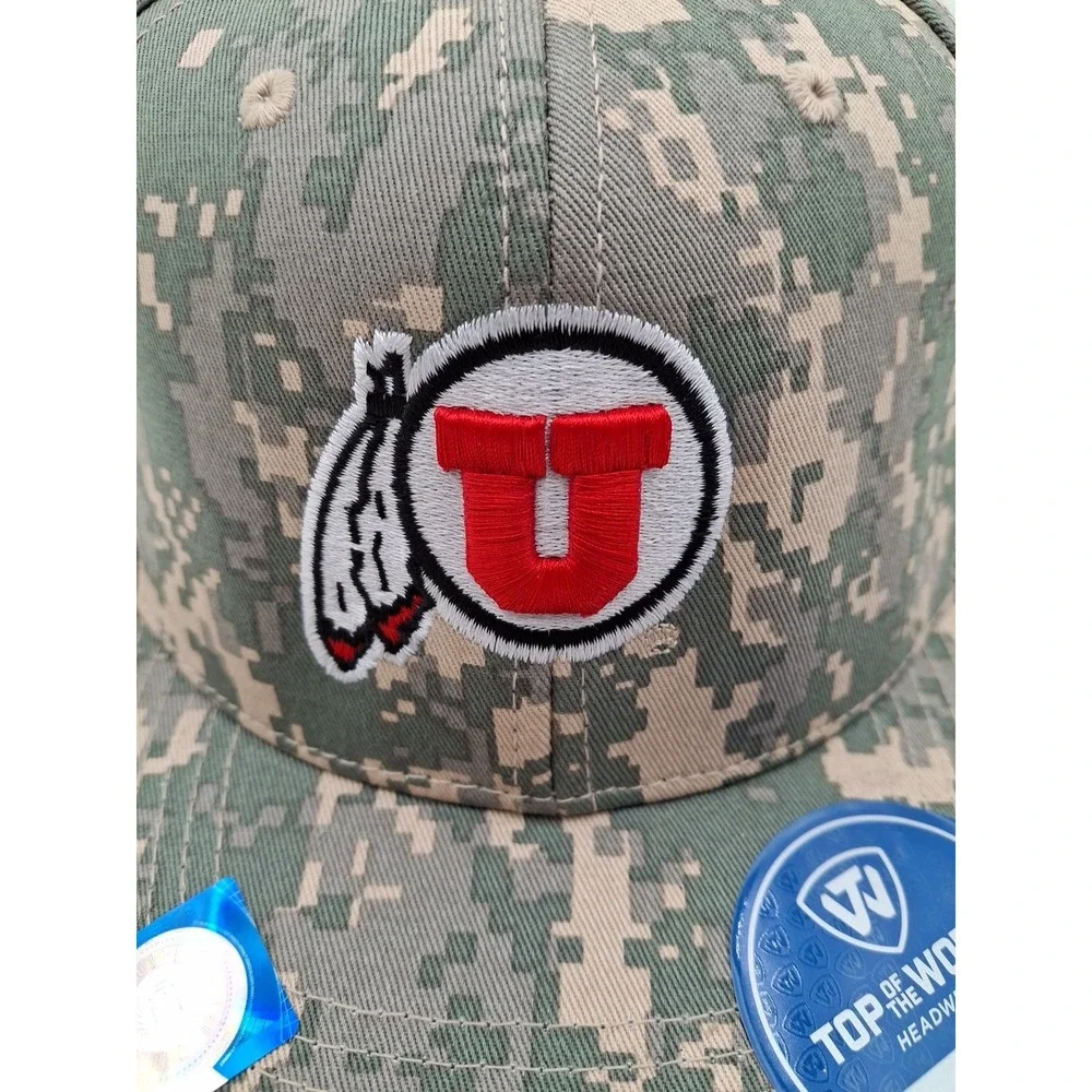 Utah Utes Top of the World Digital Camo Patriot Snapback Hat Mens One Size NEW